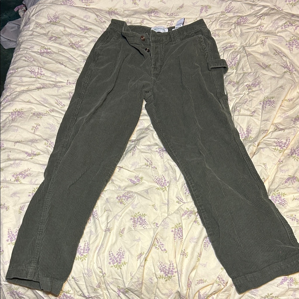 Women’s Olive Corduroy Pants